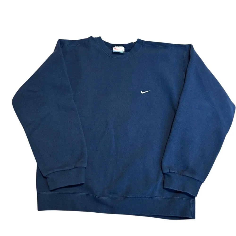 Vintage 90s Nike Swoosh Pullover Crewneck Sweatshirt‎ Size Men's Medium